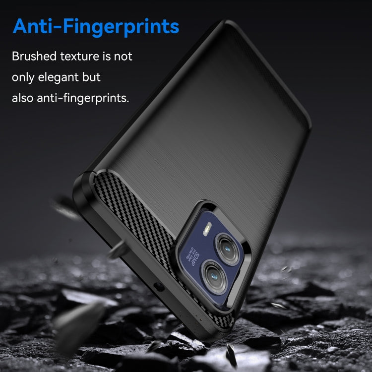 Custodia per telefono TPU in fibra di carbonio con trama spazzolata, For Motorola Moto G73, For Motorola Moto G Stylus 5G 2023