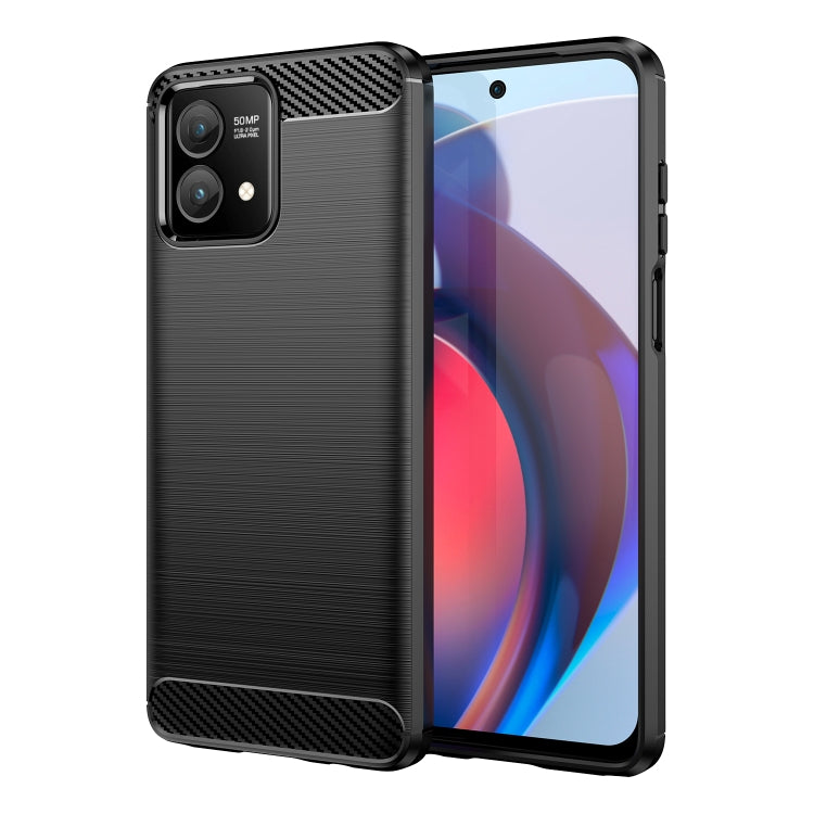 Custodia per telefono TPU in fibra di carbonio con trama spazzolata, For Motorola Moto G73, For Motorola Moto G Stylus 5G 2023