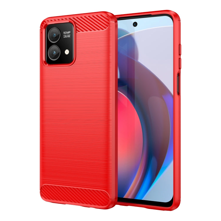 Custodia per telefono TPU in fibra di carbonio con trama spazzolata, For Motorola Moto G73, For Motorola Moto G Stylus 5G 2023