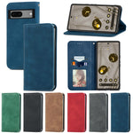 Custodia per telefono in pelle magnetica con vibrazione retrò al tatto, For Google Pixel 7A, For Infinix Smart 6 Plus, For Tecno Spark 9 Pro, For Xiaomi Mi 11 Ultra