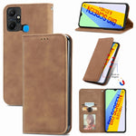Custodia per telefono in pelle magnetica con vibrazione retrò al tatto, For Google Pixel 7A, For Infinix Smart 6 Plus, For Tecno Spark 9 Pro, For Xiaomi Mi 11 Ultra