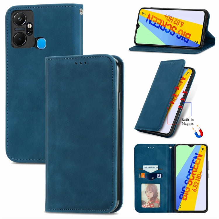 Custodia per telefono in pelle magnetica con vibrazione retrò al tatto, For Google Pixel 7A, For Infinix Smart 6 Plus, For Tecno Spark 9 Pro, For Xiaomi Mi 11 Ultra