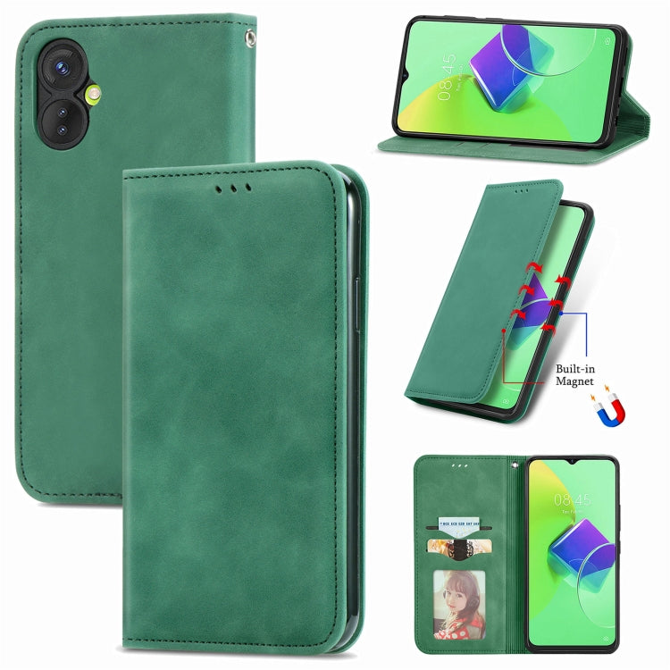 Custodia per telefono in pelle magnetica con vibrazione retrò al tatto, For Google Pixel 7A, For Infinix Smart 6 Plus, For Tecno Spark 9 Pro, For Xiaomi Mi 11 Ultra