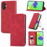 Custodia per telefono in pelle magnetica con vibrazione retrò al tatto, For Google Pixel 7A, For Infinix Smart 6 Plus, For Tecno Spark 9 Pro, For Xiaomi Mi 11 Ultra