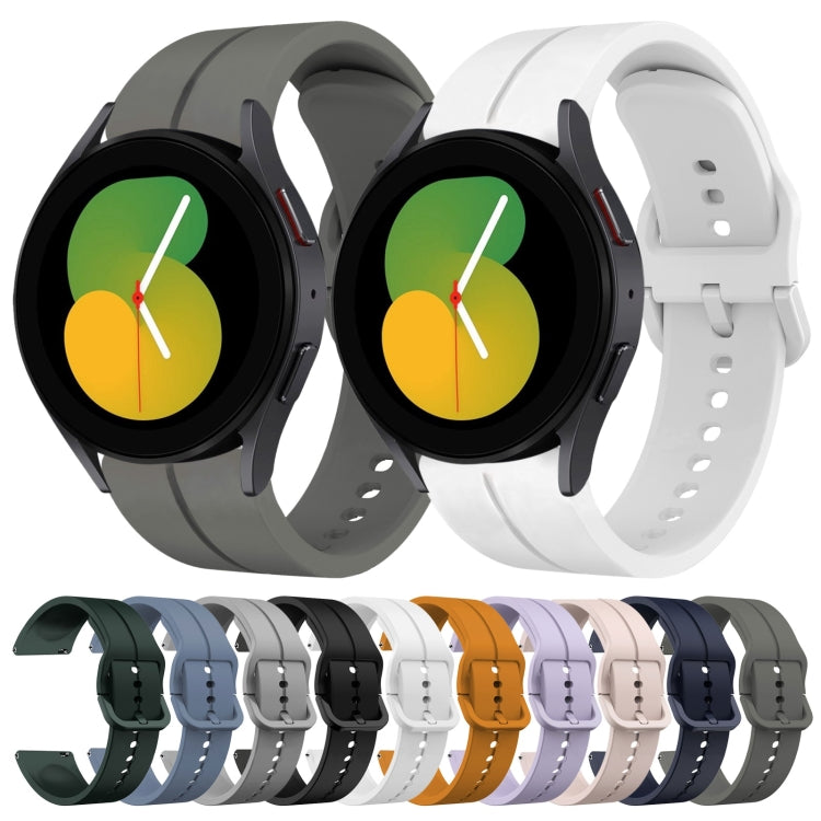 Cinturino in silicone con anello da 20 mm, For Samsung Galaxy Watch5 40mm, For Samsung Galaxy Watch5 Pro 45mm
