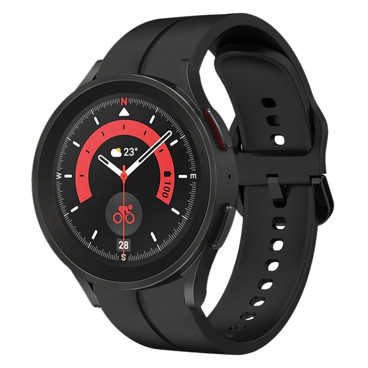 Cinturino in silicone con anello da 20 mm, For Samsung Galaxy Watch5 40mm, For Samsung Galaxy Watch5 Pro 45mm