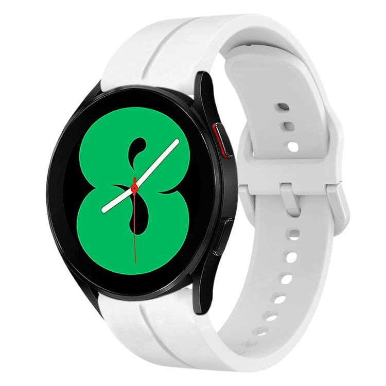 Cinturino in silicone con anello da 20 mm, For Samsung Galaxy Watch4 44mm, For Samsung Galaxy Watch4 40mm