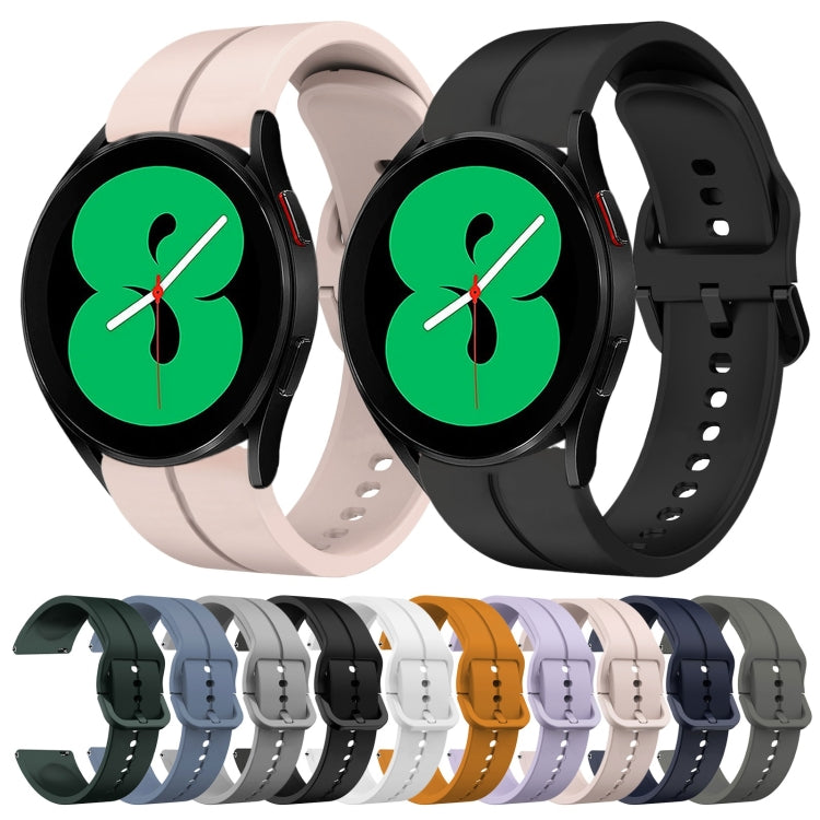 Cinturino in silicone con anello da 20 mm, For Samsung Galaxy Watch4 44mm, For Samsung Galaxy Watch4 40mm