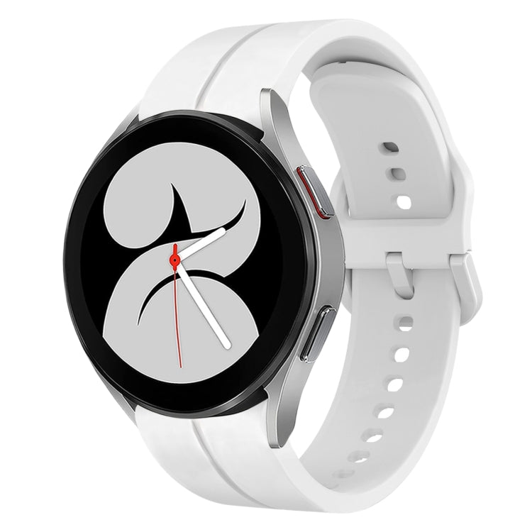 Cinturino in silicone con anello da 20 mm, For Samsung Galaxy Watch4 44mm, For Samsung Galaxy Watch4 40mm
