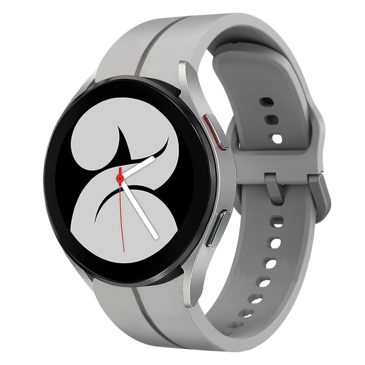 Cinturino in silicone con anello da 20 mm, For Samsung Galaxy Watch4 44mm, For Samsung Galaxy Watch4 40mm