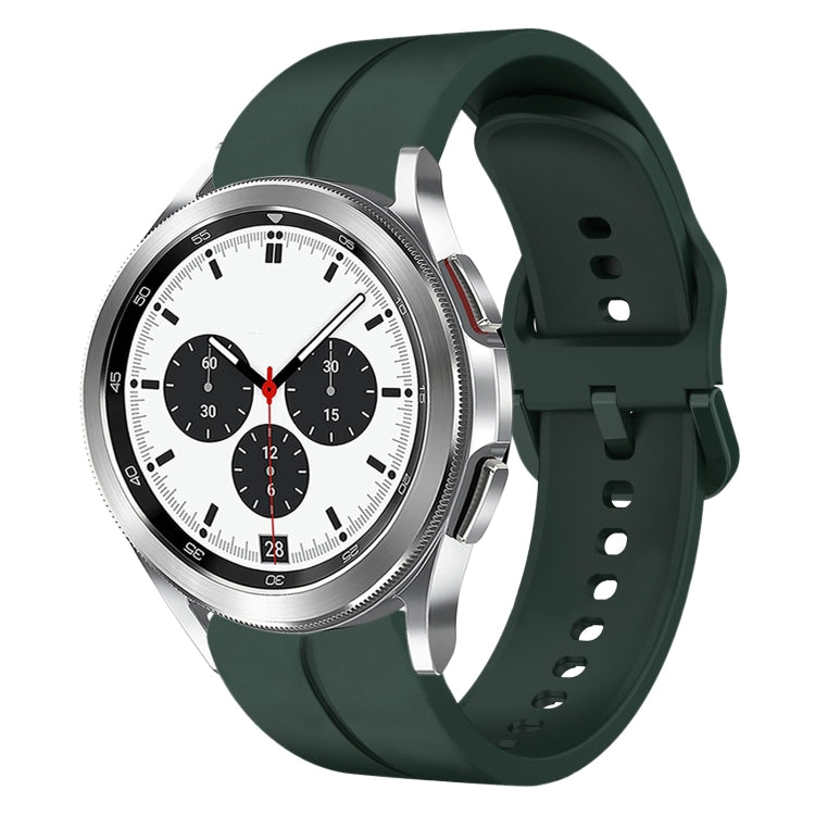 Cinturino in silicone con anello da 20 mm, For Samsung  Galaxy Watch 4 Classic 42mm, For Samsung  Galaxy Watch 4 Classic 46mm