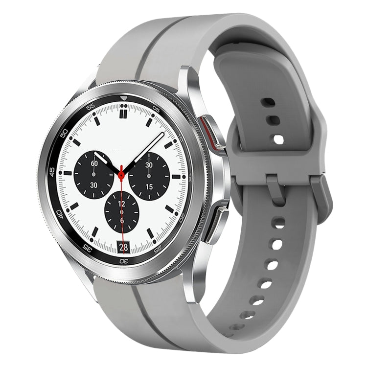 Cinturino in silicone con anello da 20 mm, For Samsung  Galaxy Watch 4 Classic 42mm, For Samsung  Galaxy Watch 4 Classic 46mm