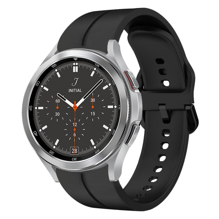 Cinturino in silicone con anello da 20 mm, For Samsung  Galaxy Watch 4 Classic 42mm, For Samsung  Galaxy Watch 4 Classic 46mm