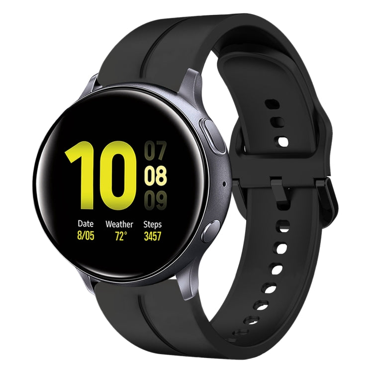 Cinturino in silicone con anello da 20 mm, For Samsung Galaxy Watch Active 2 40mm, For Samsung Galaxy Watch Active 2 44mm