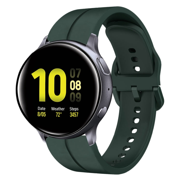 Cinturino in silicone con anello da 20 mm, For Samsung Galaxy Watch Active 2 40mm, For Samsung Galaxy Watch Active 2 44mm