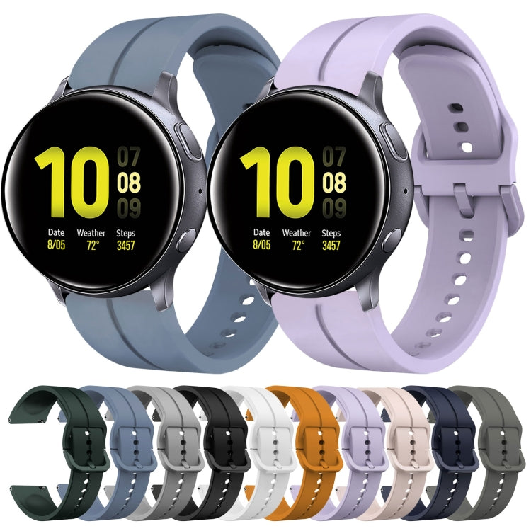 Cinturino in silicone con anello da 20 mm, For Samsung Galaxy Watch Active 2 40mm, For Samsung Galaxy Watch Active 2 44mm