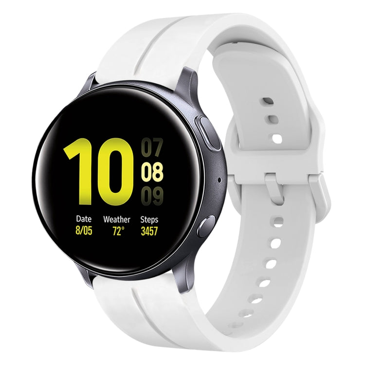 Cinturino in silicone con anello da 20 mm, For Samsung Galaxy Watch Active 2 40mm, For Samsung Galaxy Watch Active 2 44mm