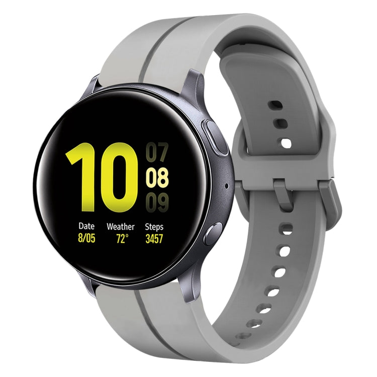 Cinturino in silicone con anello da 20 mm, For Samsung Galaxy Watch Active 2 40mm, For Samsung Galaxy Watch Active 2 44mm