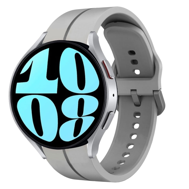 Cinturino in silicone con anello da 20 mm, For Samsung Galaxy Watch 6 40mm, For Samsung Galaxy Watch 6 Classic 43mm