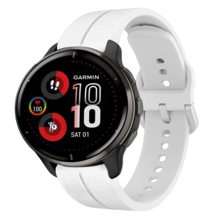 Cinturino in silicone con anello da 20 mm, For Garmin Vivomove Sport, For Garmin Venu 2 Plus