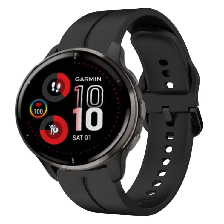 Cinturino in silicone con anello da 20 mm, For Garmin Vivomove Sport, For Garmin Venu 2 Plus