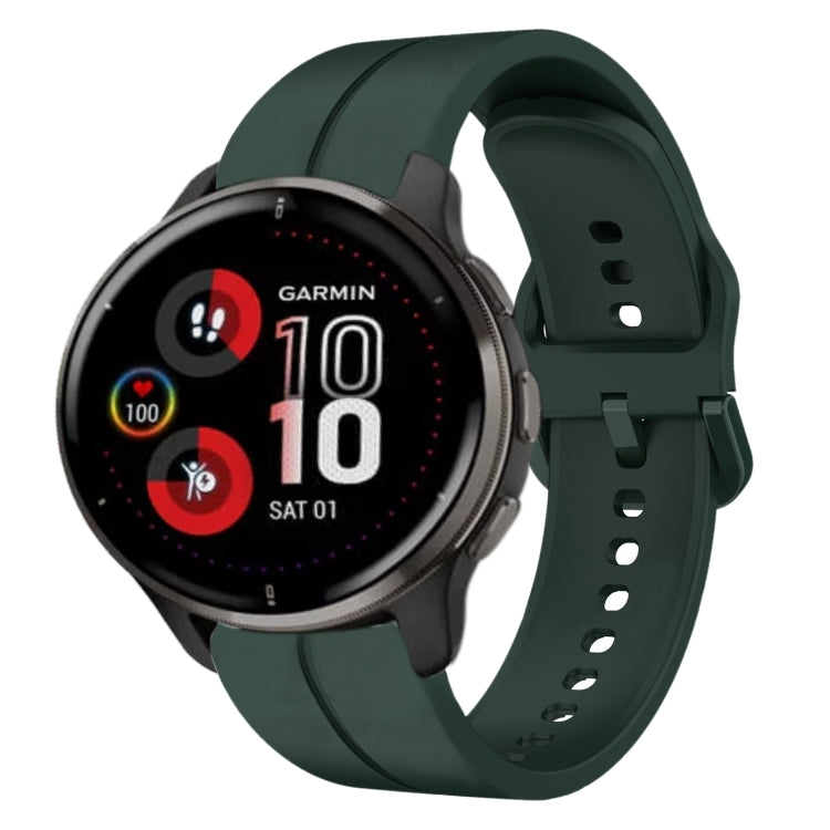 Cinturino in silicone con anello da 20 mm, For Garmin Vivomove Sport, For Garmin Venu 2 Plus