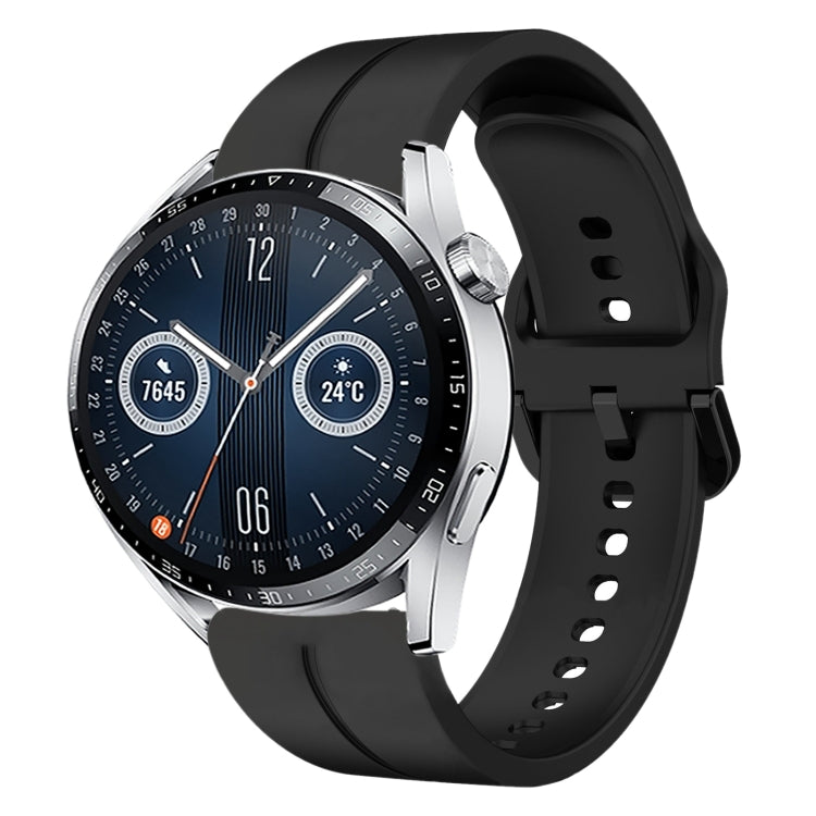 Cinturino in silicone con anello da 22 mm, For Huawei Watch GT3 Pro 46mm, For Huawei Watch GT3 46mm