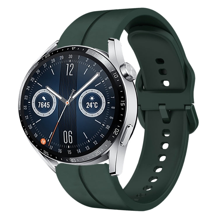 Cinturino in silicone con anello da 22 mm, For Huawei Watch GT3 Pro 46mm, For Huawei Watch GT3 46mm