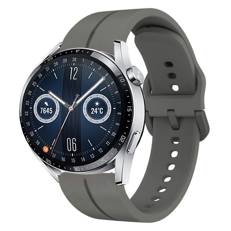 Cinturino in silicone con anello da 22 mm, For Huawei Watch GT3 Pro 46mm, For Huawei Watch GT3 46mm