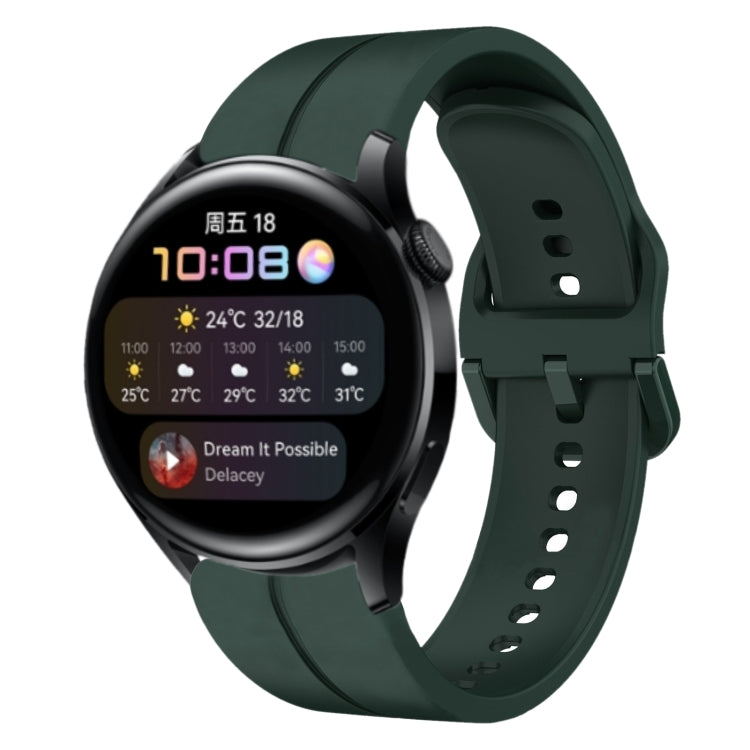 Cinturino in silicone con anello da 22 mm, For Huawei Watch 3, For Huawei Watch 3 Pro