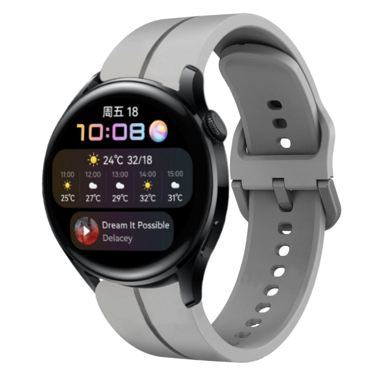 Cinturino in silicone con anello da 22 mm, For Huawei Watch 3, For Huawei Watch 3 Pro
