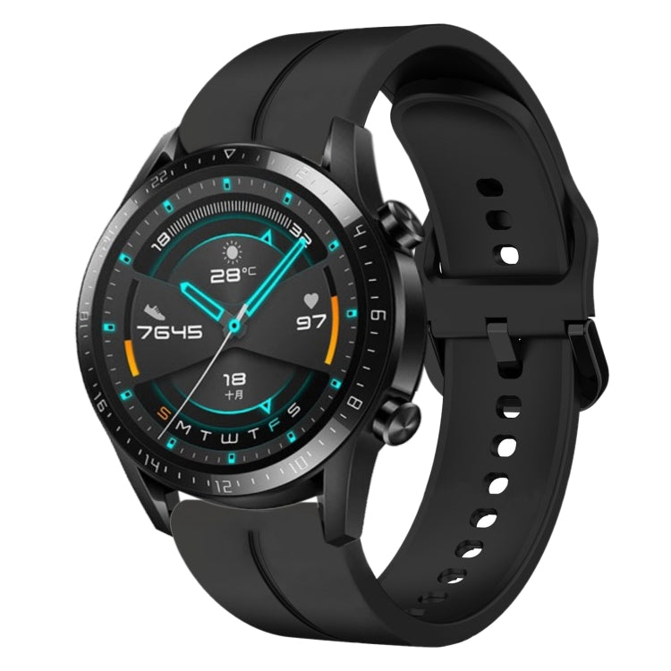 Cinturino in silicone con anello da 22 mm, For Huawei GT2 46mm, For Honor Watch GS 3