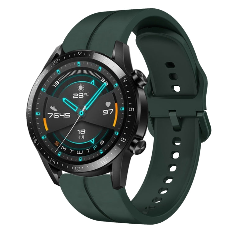 Cinturino in silicone con anello da 22 mm, For Huawei GT2 46mm, For Honor Watch GS 3