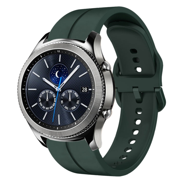 Cinturino in silicone con anello da 22 mm, For Samsung Gear S3 Classic, For Samsung Gear S3 Frontier