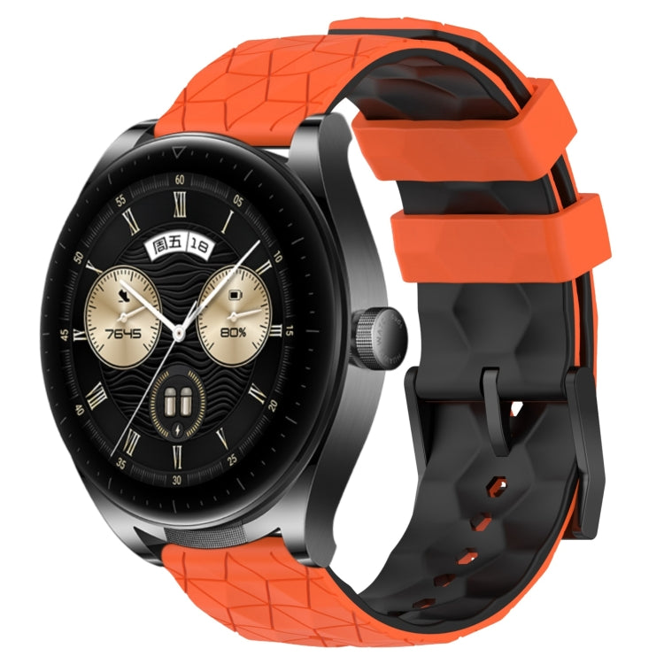 Cinturino in silicone bicolore con motivo a calcio da 22 mm, For Huawei Watch Buds, For Huawei Watch GT 3 SE