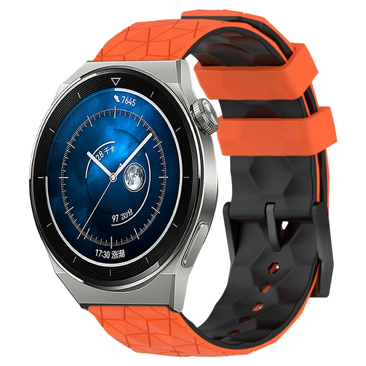 Cinturino in silicone bicolore con motivo a calcio da 22 mm, For Huawei Watch GT3 Pro 46mm, For Huawei Watch GT3 46mm