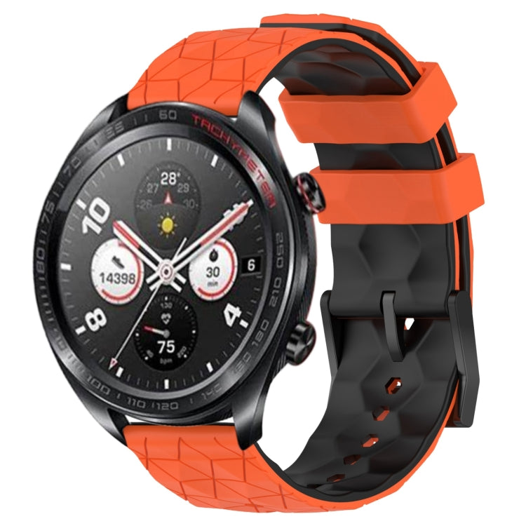 Cinturino in silicone bicolore con motivo a calcio da 22 mm, For Honor Watch Dream