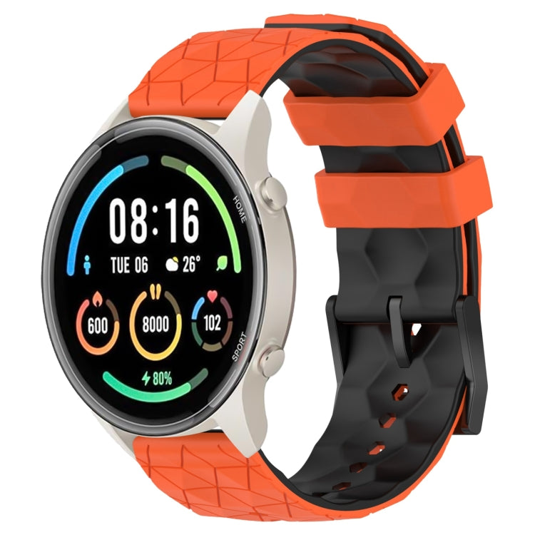 Cinturino in silicone bicolore con motivo a calcio da 22 mm, For Xiaomi MI Watch Sport, For Xiaomi MI Watch Color