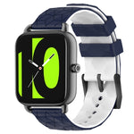 Cinturino in silicone bicolore con motivo a calcio da 22 mm, For Xiaomi Haylou RS4 LS12