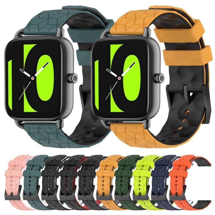 Cinturino in silicone bicolore con motivo a calcio da 22 mm, For Xiaomi Haylou RS4 LS12