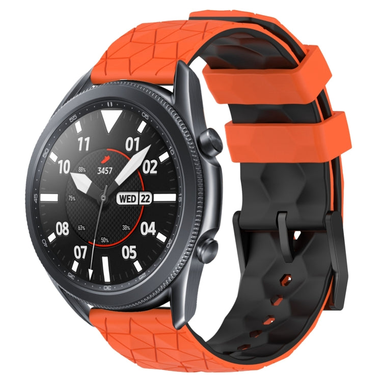 Cinturino in silicone bicolore con motivo a calcio da 22 mm, For Samsung Galaxy Watch3 45mm, For Samsung Galaxy Watch 46mm