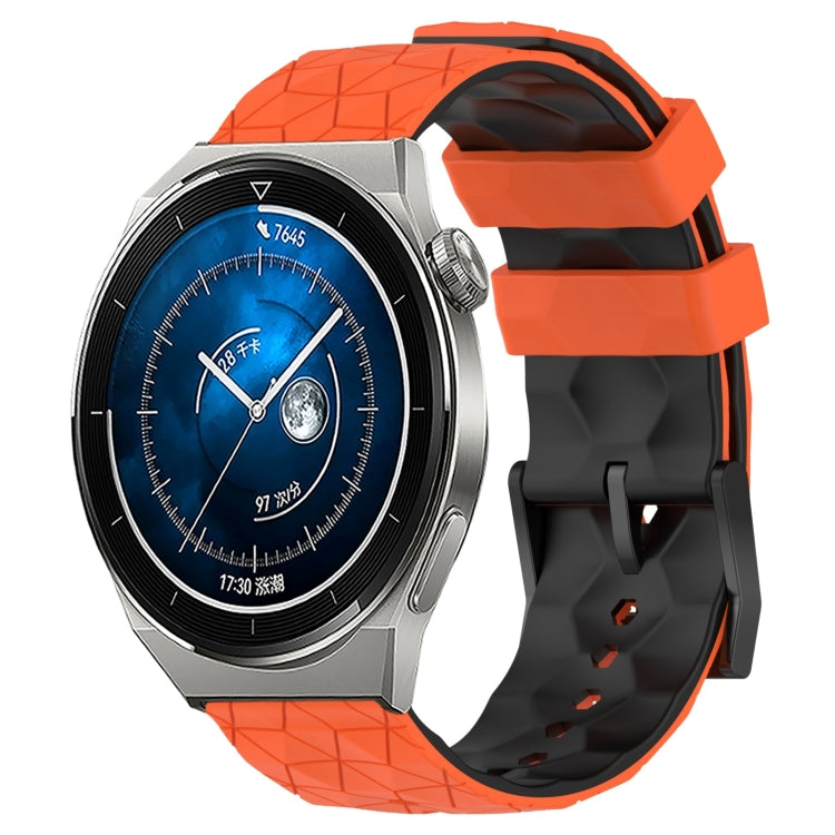Cinturino in silicone bicolore modello calcio da 20 mm, For Huawei Watch GT3 Pro 43mm, For Huawei Watch GT3 42mm