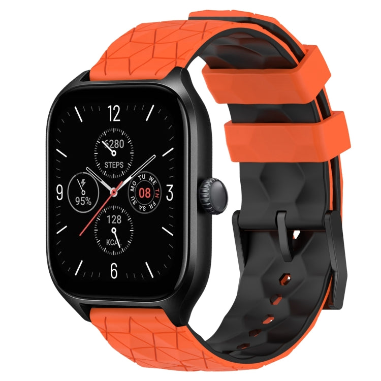Cinturino per orologio in silicone bicolore con trama da calcio da 20 mm, For Amazfit GTS 4, For Amazfit GTS 3