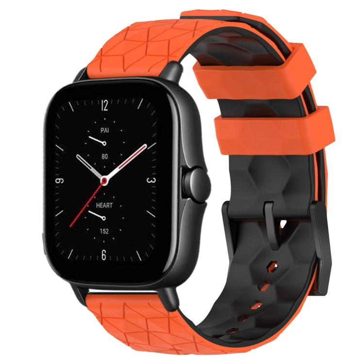 Cinturino per orologio in silicone bicolore con trama da calcio da 20 mm, For Amazfit GTS 2E, For Amazfit GTS 2 Mini