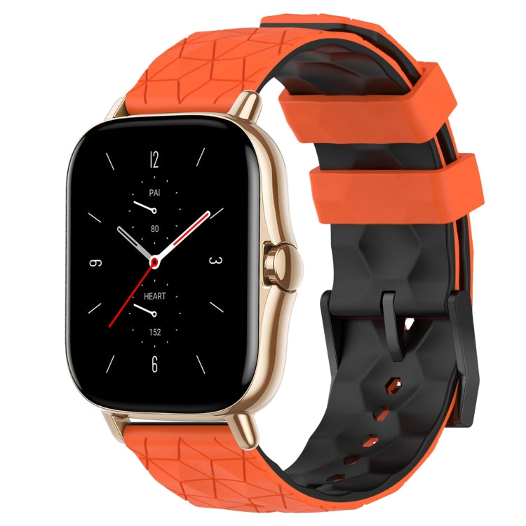 Cinturino per orologio in silicone bicolore con trama da calcio da 20 mm, For Amazfit GTS 2, For Amazfit GTS