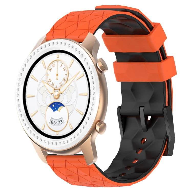 Cinturino per orologio in silicone bicolore con trama da calcio da 20 mm, For Amazfit GTR 42MM, For Amazfit Pop Pro