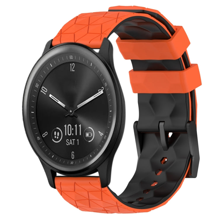 Cinturino in silicone bicolore modello calcio da 20 mm, For Garmin Vivomove Sport, For Garmin Venu 2 Plus