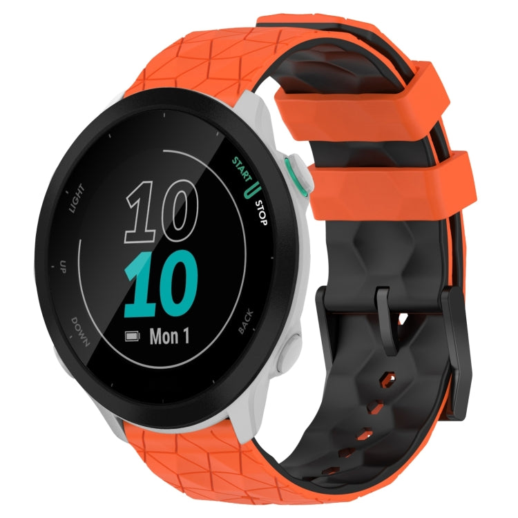 Cinturino in silicone bicolore modello calcio da 20 mm, For Garmin Forerunner 55, For Garmin Venu