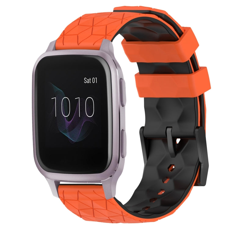 Cinturino in silicone bicolore modello calcio da 20 mm, For Garmin Venu SQ, For Garminmove Luxe