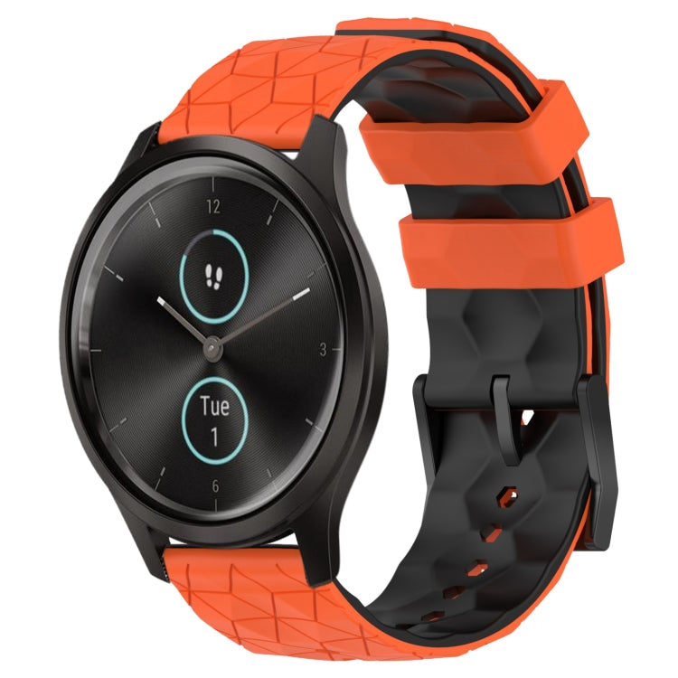 Cinturino in silicone bicolore modello calcio da 20 mm, For Garminmove Style, For Garmin Forerunner 645 Music